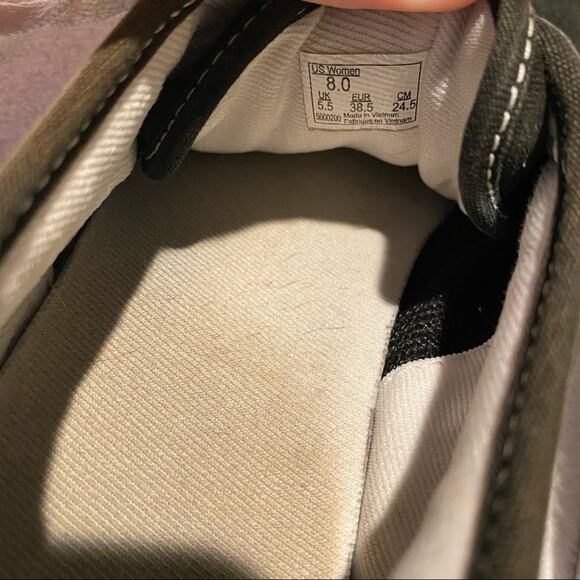 Vans Off the Wall Black w/ White Sneakers Size 8 Low Tops Lace Up Shoes Skater - Picture 9 of 9